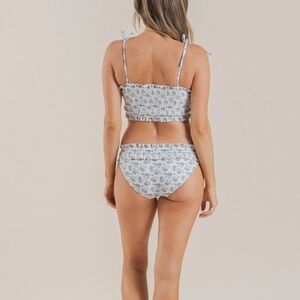 Rylee + Cru Roses Smocked Bikini Bottom